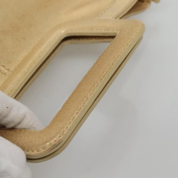 BURBERRY Blue Label Hand Bag Leather 2way Gold - Picture 7 of 15